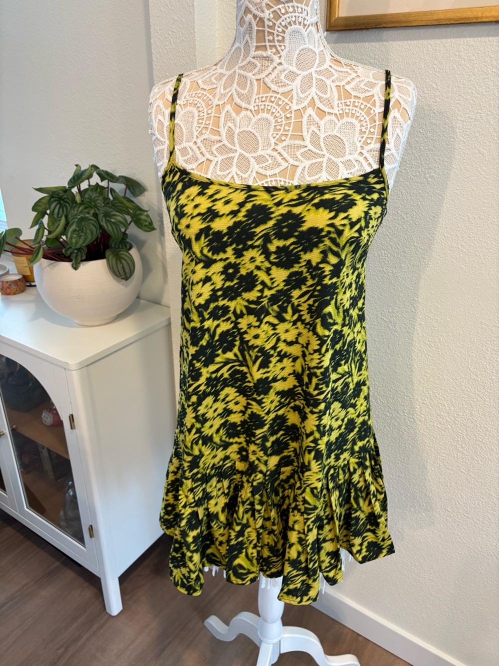 Floral Pleated Mini Dress